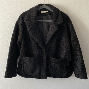 Daphnea Paris by Nasty Gal Black Teddy Blazer Jacket
